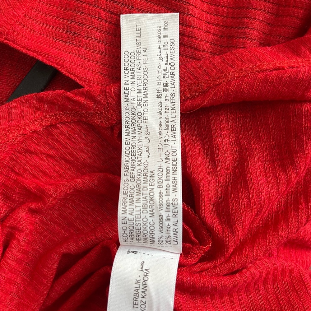 Massimo Dutti Red Button-Up Women's Top / Size S - Picture 3 of 6